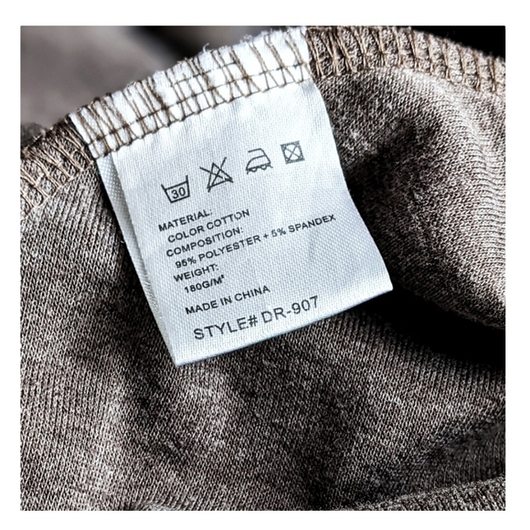 NWOT! iGENJUN L/S Shirt Dress Button Accents Asymmetrical Hem - Picture 5 of 12